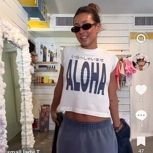 Honolulu Pawnshop Aloha Graphic Crop Tee